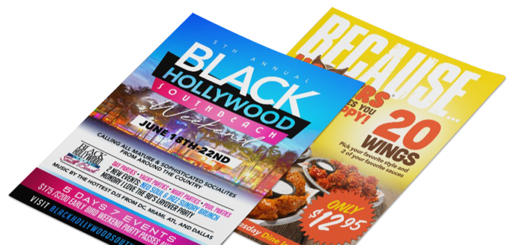 flyers and postcards